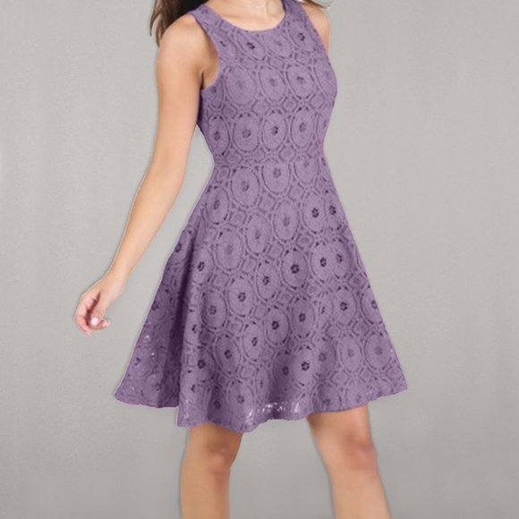 Altar'd State Dresses & Skirts - Altar’d State Lace Crochet Halo Mauve Dress